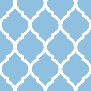 Sky Blue Moroccan Lattice