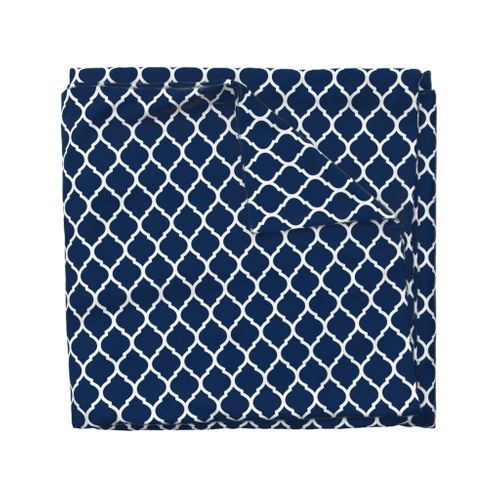 Navy Blue Moroccan Lattice