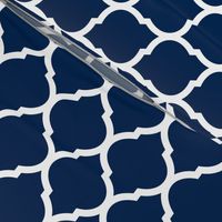 Navy Blue Moroccan Lattice