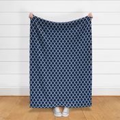 Navy Blue Moroccan Lattice