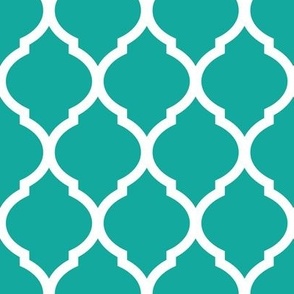 Teal Moroccan Lattice