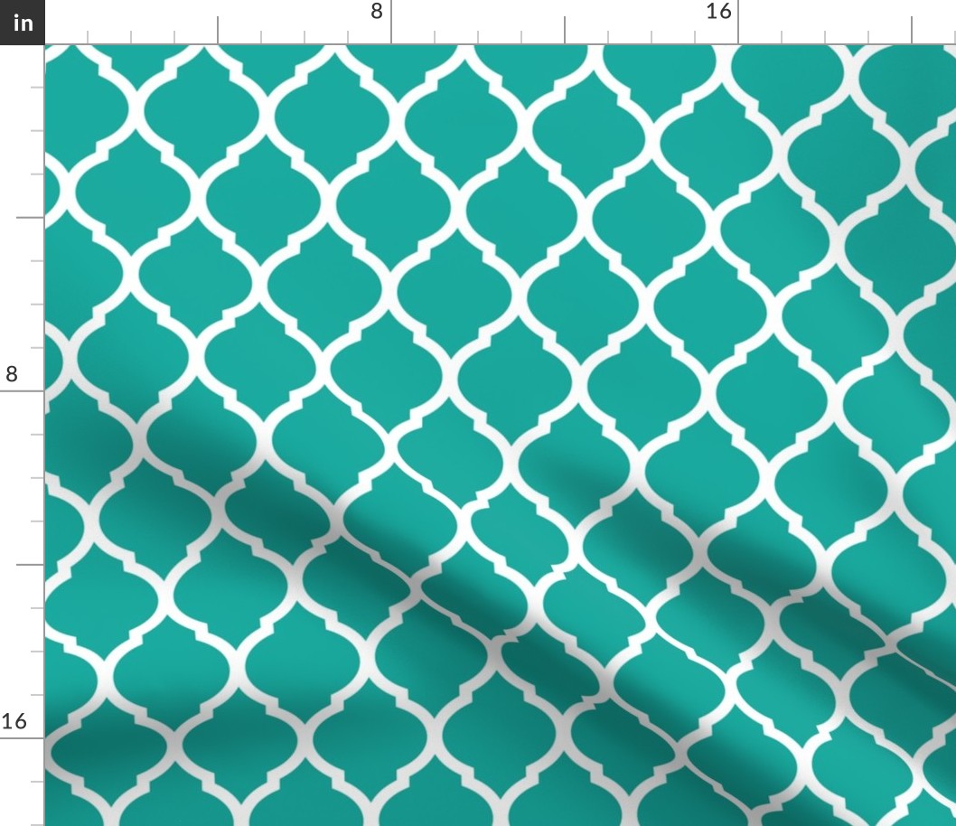 Teal Moroccan Lattice