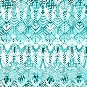 Owl Feathers Teal