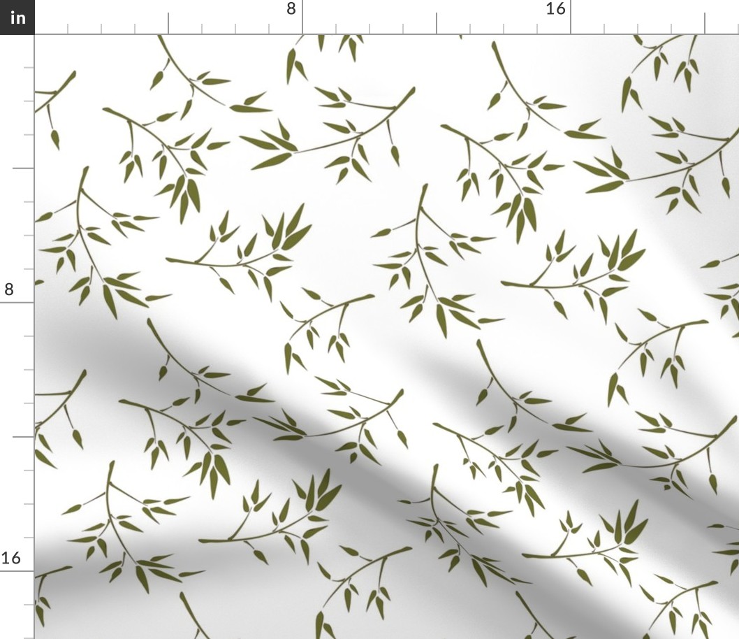 Bamboo Branches White