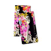 Summer Bright Floral Cluster // Black 