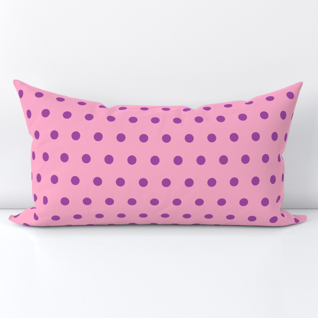 Pink with Purple Polka Dots