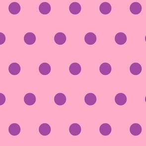 Pink with Purple Polka Dots