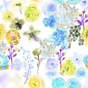 Monet's Spring Garden Watercolor Floral