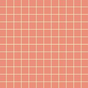 Dim Sum Grid - Cream on Shrimp Pink