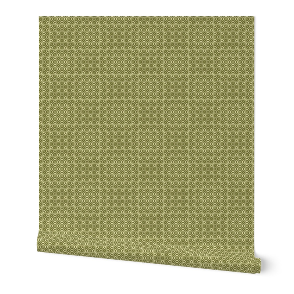 Dim Sum Hugs and Kisses - Cream on Olive Green