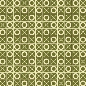 Dim Sum Hugs and Kisses - Cream on Olive Green