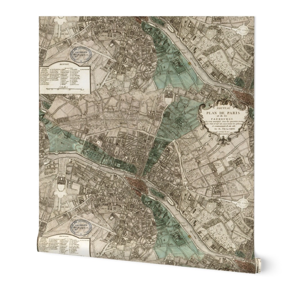 Plan de Paris ~ Paris Map ~ Original Color