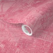 Plan de Paris ~ Paris Map ~ Pink