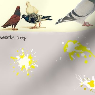 Pigeon Collage for Wardrobe Creep
