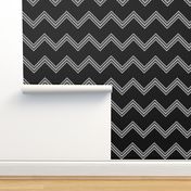 Black and White Chevron © Gingezel™