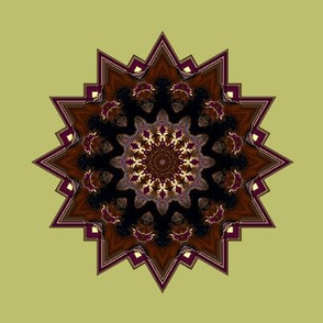 Kaleidescope 3360 trimmed solar r1 brown mandala yellow