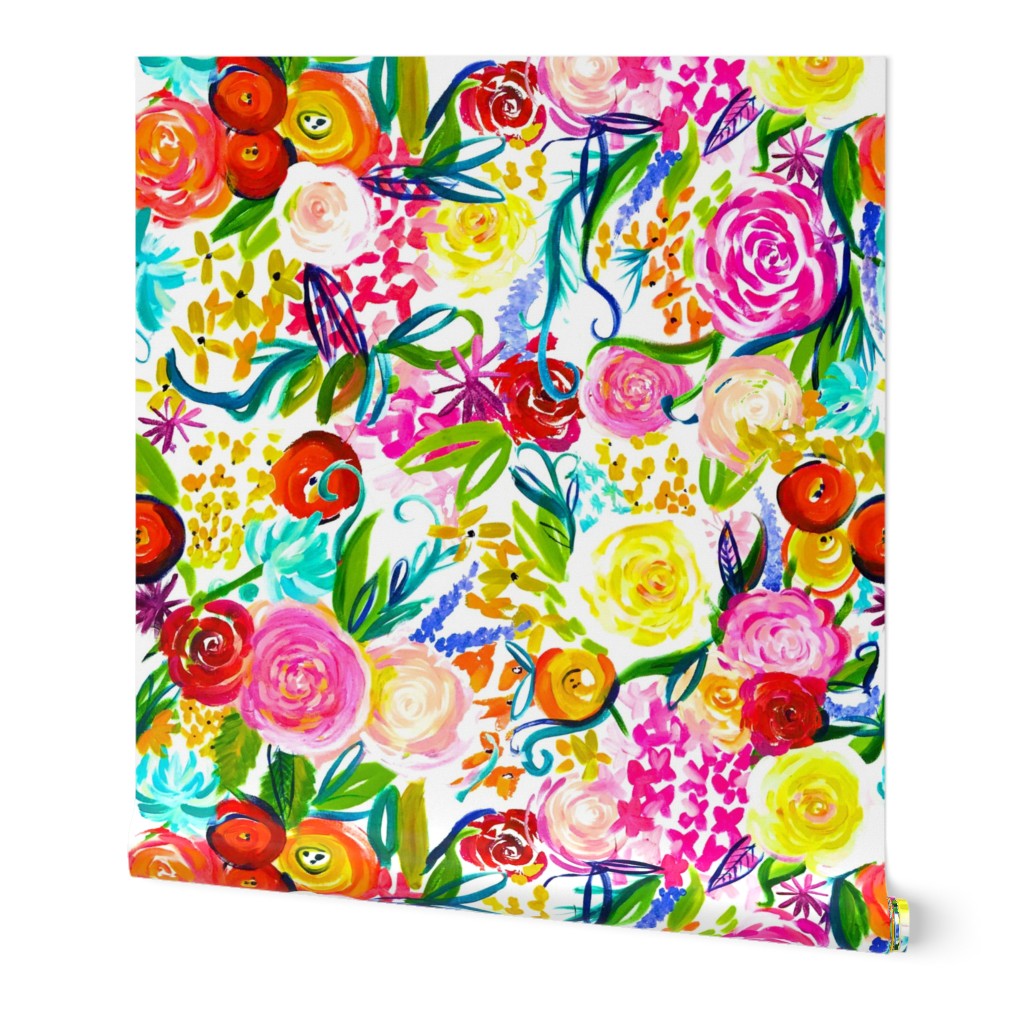 Neon Summer Floral (Medium Scale