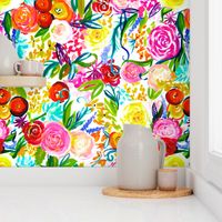 Neon Summer Floral (Medium Scale