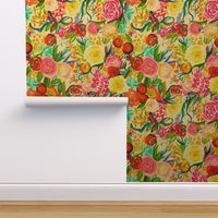 Neon Summer Floral (Medium Scale