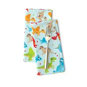 Cute dancing dino fun colorful dinosaur design for boys