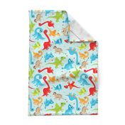 Cute dancing dino fun colorful dinosaur design for boys