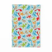 Cute dancing dino fun colorful dinosaur design for boys