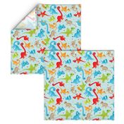 Cute dancing dino fun colorful dinosaur design for boys