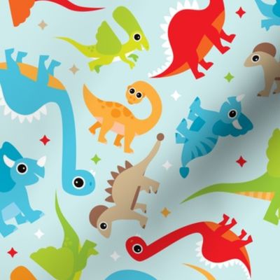 Cute dancing dino fun colorful dinosaur design for boys