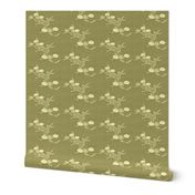 Woodland Hare - sage grass green & cream