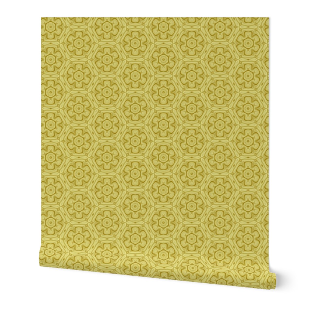 Yellow Gold Flower Pattern