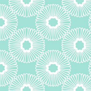 Flower - Aqua - Reverse - large scale