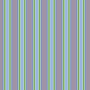 Morning Glory Stripe in dusty purple and periwinkle