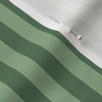 Crisp vertical stripes in shades of mint to forest green, evoking woodland vitality.