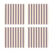 Elegant vertical stripes in plum and beige for a refined, classic charm.