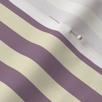 Elegant vertical stripes in plum and beige for a refined, classic charm.