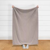 Elegant vertical stripes in plum and beige for a refined, classic charm.