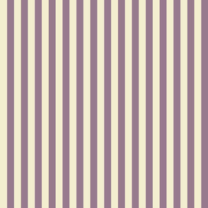 Elegant vertical stripes in plum and beige for a refined, classic charm.