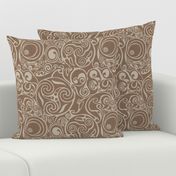 Brown celtic inspired abstract pattern