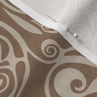 Brown celtic inspired abstract pattern