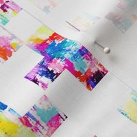 Bright Colorful Abstract Painting Plus Sign Print
