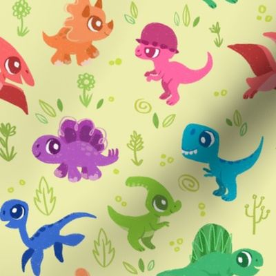 Cute Friendly Dinosaurs                                                 