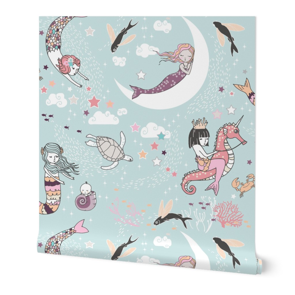 Mermaid Lullaby (sea foam) SMALL