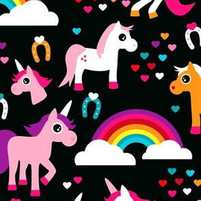 Unicorn rainbow dream adorable horse illustration for girls