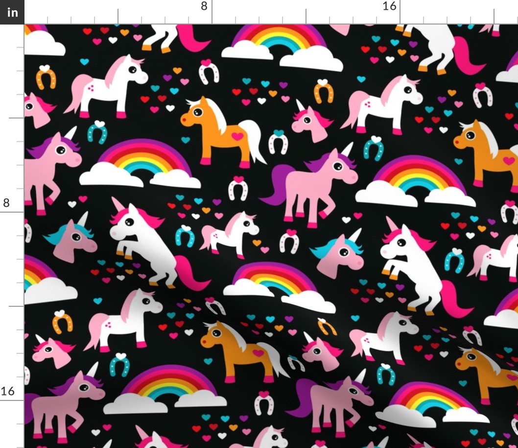 Unicorn rainbow dream adorable horse illustration for girls