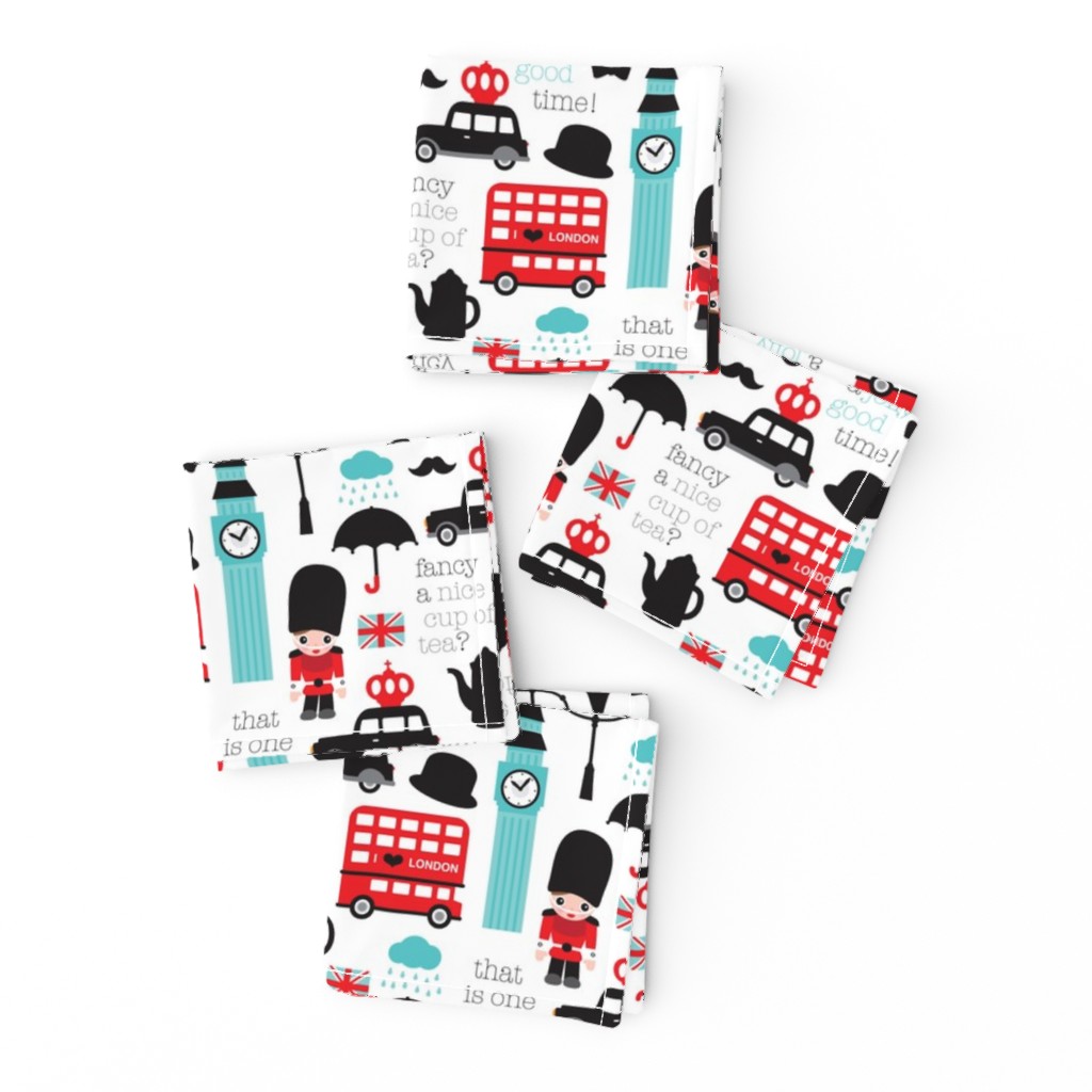 Crazy for London double decker tea big ben and travel icon design