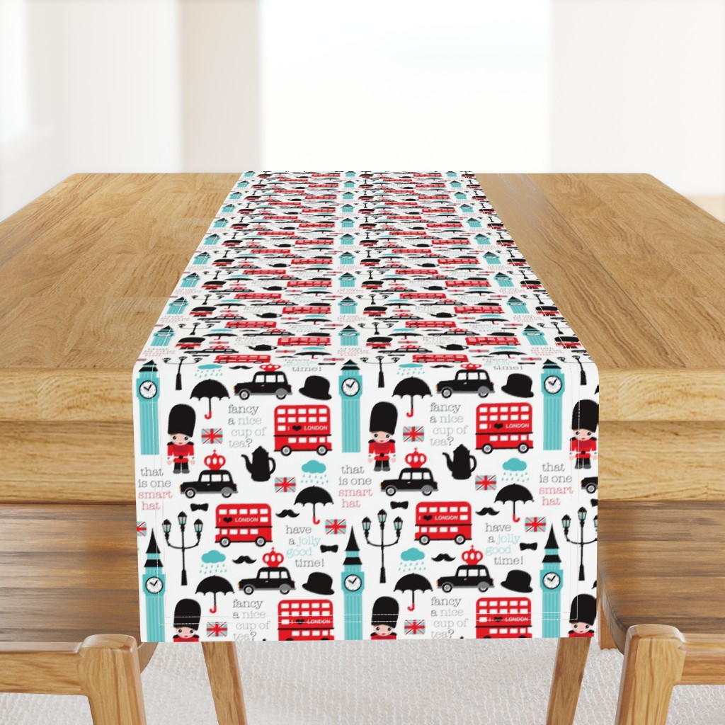 Crazy for London double decker tea big ben and travel icon design