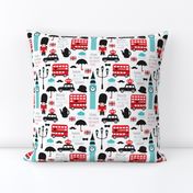 Crazy for London double decker tea big ben and travel icon design