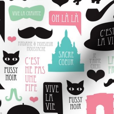 Paris poodle oh la la french romantic travel icon design for paris lovers