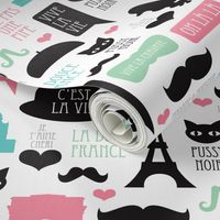 Paris poodle oh la la french romantic travel icon design for paris lovers