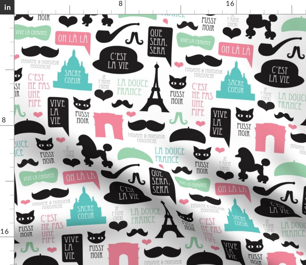 Paris poodle oh la la french romantic travel icon design for paris lovers